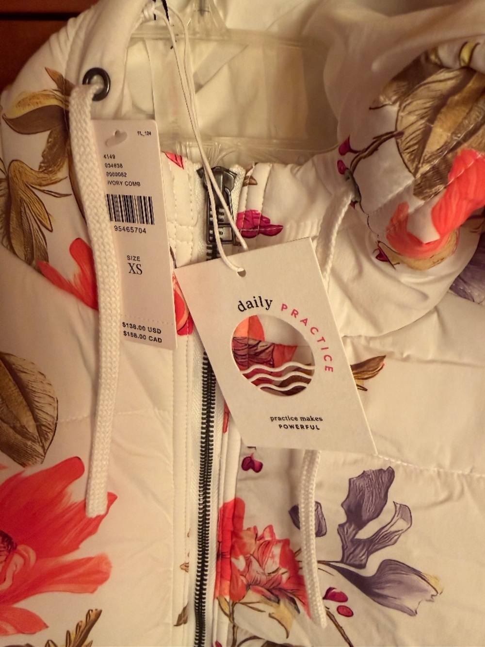 Floral Hood Vest